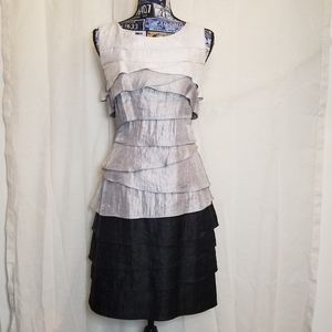 Reduced!! Ombre grey silver black ruffle dress